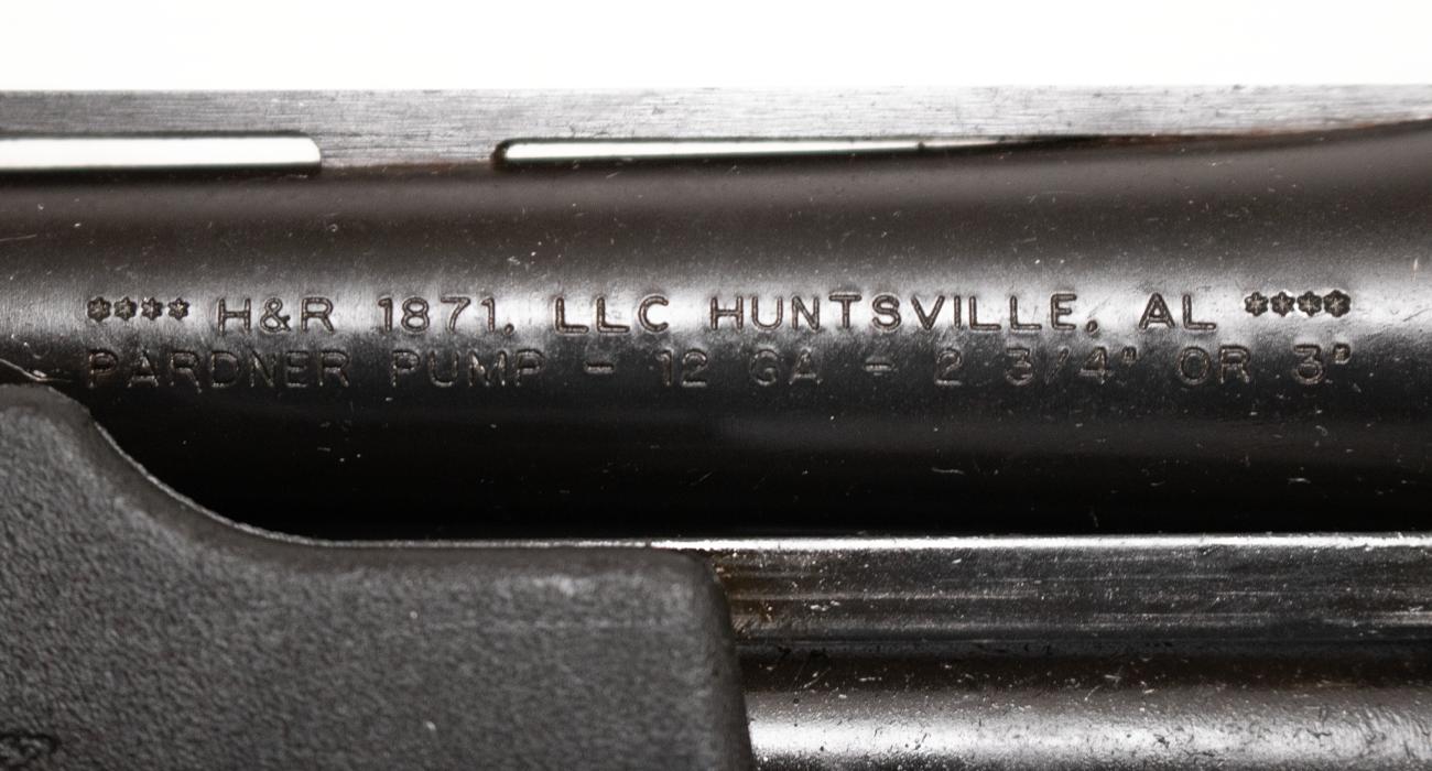 H AND R PARDNER 12-Gauge Police Trade-In Pump-Action Shotgun with Padded Stock